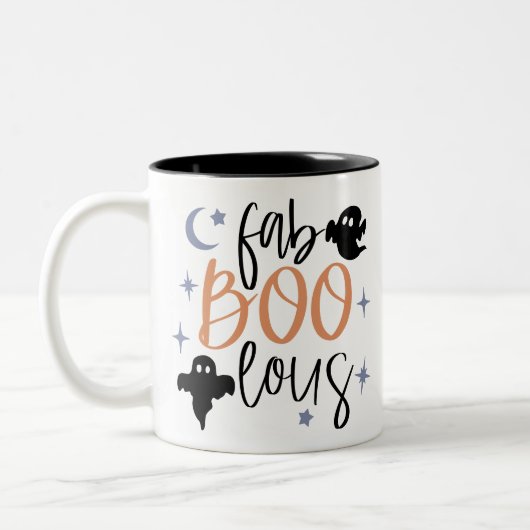 Tasse 2 Couleurs fab Boo lous Funny Ghost Womens Halloween (Gauche)