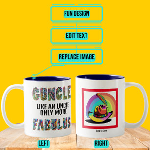 Tasse 2 Couleurs Fabrique Gay Oncle Guncle Fierté