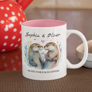 Tasse 2 Couleurs Fabriqué pour chaque Otter Love Valentine's Day