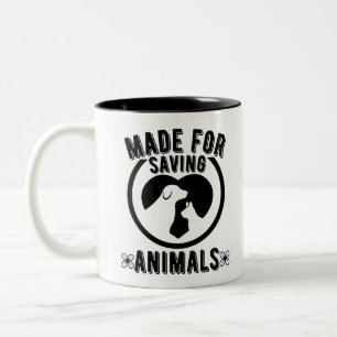Tasse 2 Couleurs Fabriqué Pour Sauver Animaux Vet Tech Vétérinai