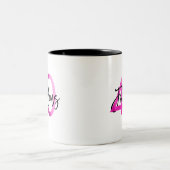 Tasse 2 Couleurs Fabuleux 40e | Anniversaire moderne élégant rose c (Centre)