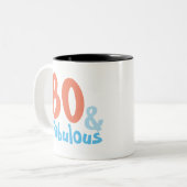 Tasse 2 Couleurs Fabuleux Anniversaire Rétro (Devant gauche)