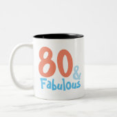 Tasse 2 Couleurs Fabuleux Anniversaire Rétro (Gauche)