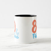 Tasse 2 Couleurs Fabuleux Anniversaire Rétro (Centre)