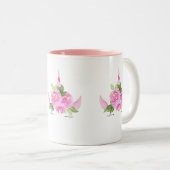 Tasse 2 Couleurs Face de licorne (Devant droit)