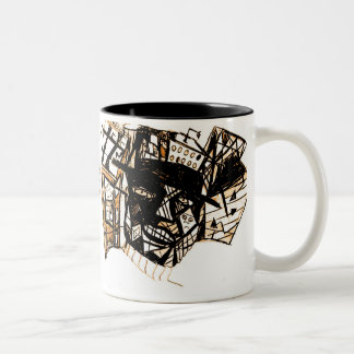 Tasse 2 Couleurs face de ligne blanche