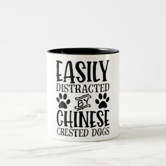 Tasse 2 Couleurs Facile À Distraire Par Les Chiens Chinois Plongés