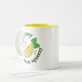 Tasse 2 Couleurs Facile, Citron Squeezy (Devant gauche)