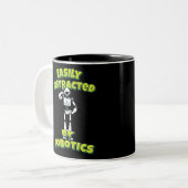 Tasse 2 Couleurs Facilement Distrait Par La Robotique (Devant gauche)