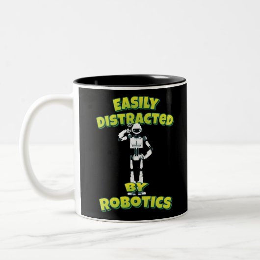 Tasse 2 Couleurs Facilement Distrait Par La Robotique (Gauche)