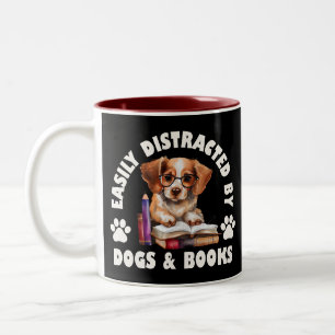Tasse 2 Couleurs Facilement Distrait Par Les Chiens Et Les Livres