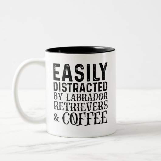 Tasse 2 Couleurs Facilement Distrait Par Les Récupérateurs Du Labra (Gauche)