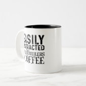 Tasse 2 Couleurs Facilement Distrait Par Les Rottweilers Et Café (Devant gauche)