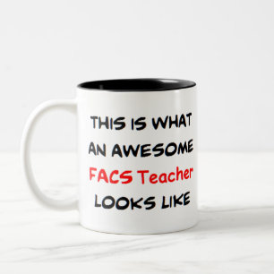 Tasse 2 Couleurs facs teacher, awesome