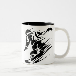 TASSE 2 COULEURS FAIRE DU SURF DES NEIGES