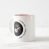 Tasse 2 Couleurs Faire-part de grossesse bébé garçon Sonogramme Pho (Devant gauche)