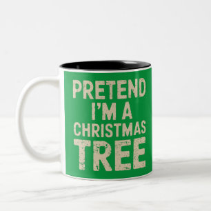 Tasse 2 Couleurs Fais comme si je suis un costume de Noël d'arbre d