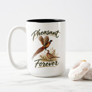 Tasse 2 Couleurs Faisan Forever . Aquarelle