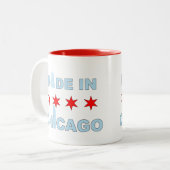 Tasse 2 Couleurs Fait à Chicago, Illinois (Devant gauche)