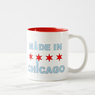 Tasse 2 Couleurs Fait Chicago, l'Illinois