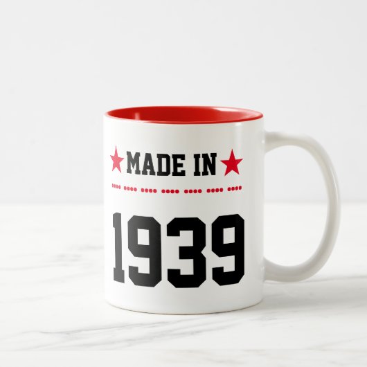 Tasse 2 Couleurs Fait en 1939 (Droit)