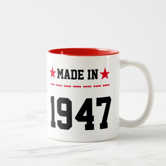 Tasse 2 Couleurs Fait en 1947 (Droit)