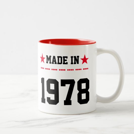 Tasse 2 Couleurs Fait en 1978 (Droit)