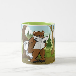 Tasse 2 Couleurs Fait une merde d'ours dans les bois
