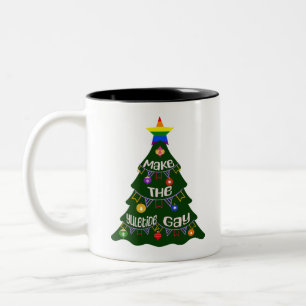 Tasse 2 Couleurs Faites du Gay pride Yuletide
