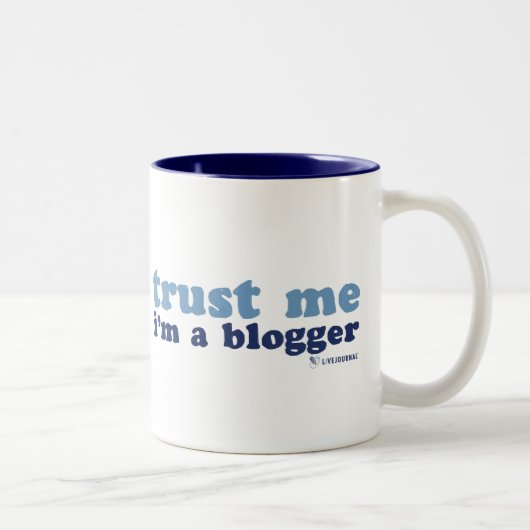 Tasse 2 Couleurs Faites-moi confiance, je suis un Blogger (Droit)