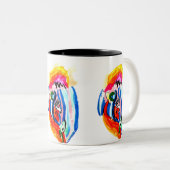 Tasse 2 Couleurs Faites monter l'été en surf (Devant droit)