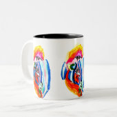 Tasse 2 Couleurs Faites monter l'été en surf (Devant gauche)