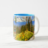 Tasse 2 Couleurs Faites une randonnée (Devant droit)