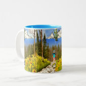 Tasse 2 Couleurs Faites une randonnée (Devant gauche)