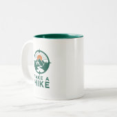 Tasse 2 Couleurs Faites une randonnée (Devant gauche)