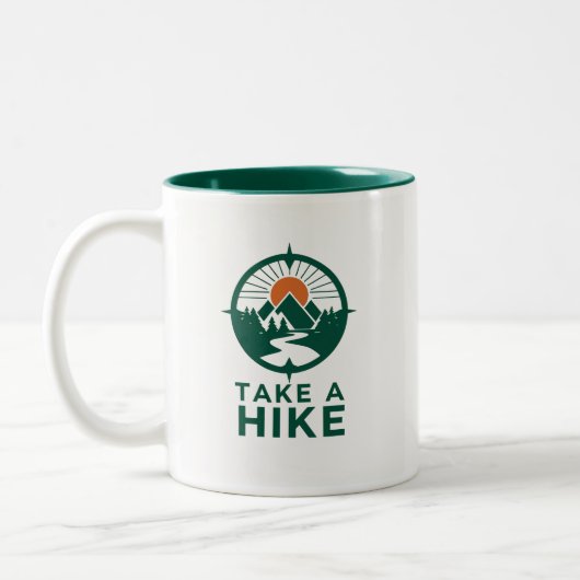 Tasse 2 Couleurs Faites une randonnée (Gauche)