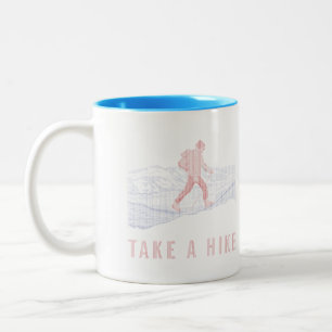 Tasse 2 Couleurs Faites une randonnée en bleu et rouge