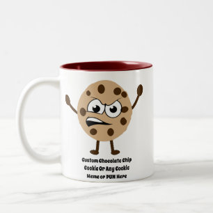 Tasse 2 Couleurs Faites votre chip de chocolat Cookie Humour mème,