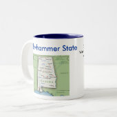 Tasse 2 Couleurs Faits de l'Alabama (Devant gauche)