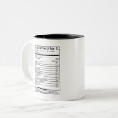 Tasse 2 Couleurs Faits de nutrition pour 1L (Devant gauche)