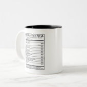 Tasse 2 Couleurs Faits de nutrition pour A 2L (Devant gauche)