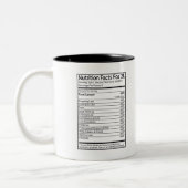 Tasse 2 Couleurs Faits de nutrition pour A 2L (Gauche)