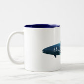 Tasse 2 Couleurs Falls Lake North Carolina Fish (Gauche)