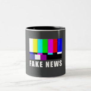 Tasse 2 Couleurs Falsifier nouvelles. Médias, politique, télévis