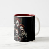 Tasse 2 Couleurs Famille Clown Cirque déplaisant (Devant droit)