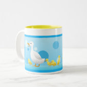 Tasse 2 Couleurs Famille de canard (Devant gauche)