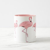 Tasse 2 Couleurs Famille de Flamants roses roses (Centre)