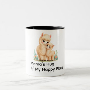 Tasse 2 Couleurs Famille de Lama Mignonne Amour