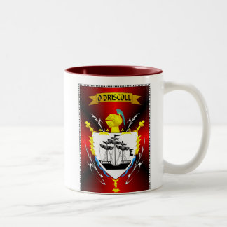 TASSE 2 COULEURS FAMILLE IRLANDAISE SHIELD/CREST HÉRALDIQUE DE