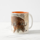 Tasse 2 Couleurs Famille Tiger (Devant droit)